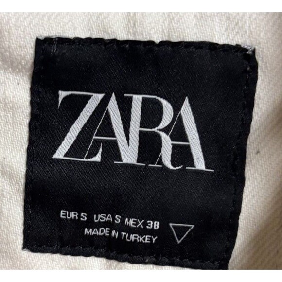 Zara Man Graffiti Paint Splatter Denim Jacket White Streetwear 80s Vibe - Picture 12 of 16